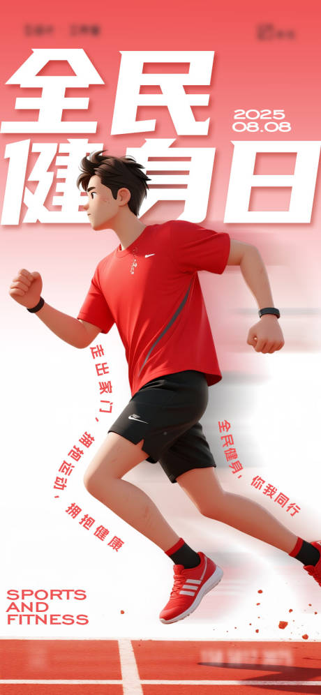 源文件下载【享设计】搜索编号：97460032312384633【全民健身日海报】
