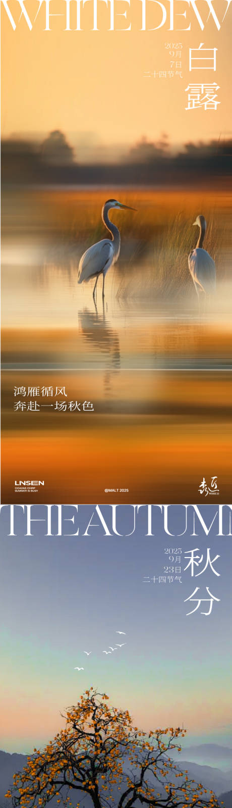 源文件下载【享设计】搜索编号：97770032810071389【白露秋分节气海报】