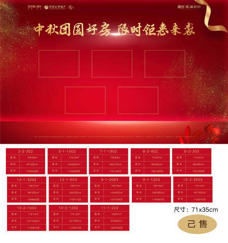 源文件下载【享设计】搜索编号：89270032283147684【开盘房源展板】