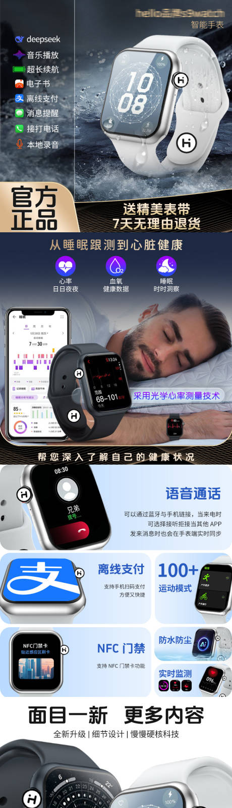 源文件下載【防水智能運動手表主圖設計】編號：60390032297292714