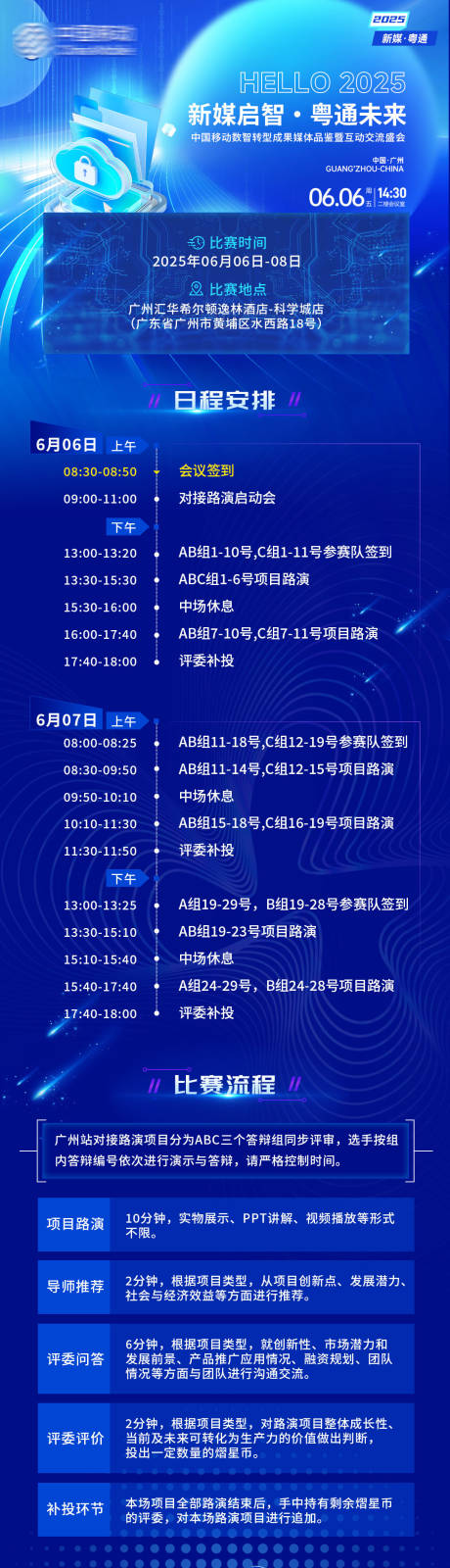 源文件下载【享设计】搜索编号：78750032785315714【新媒启智粤通未来长图海报】