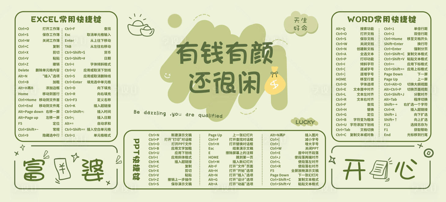 源文件下载【享设计】搜索编号：41870032808127922【马卡龙莫兰迪色快捷键背景板】