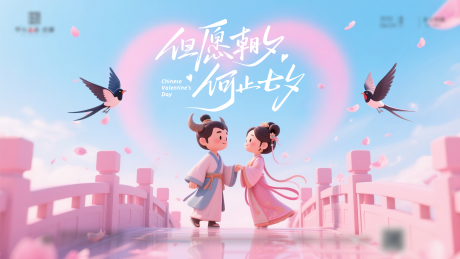 源文件下载【享设计】搜索编号：99320032735286201【七夕节横屏海报】