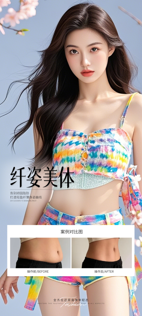 源文件下載【享設計】搜索編號：29590032569684459【纖姿美體案例海報】