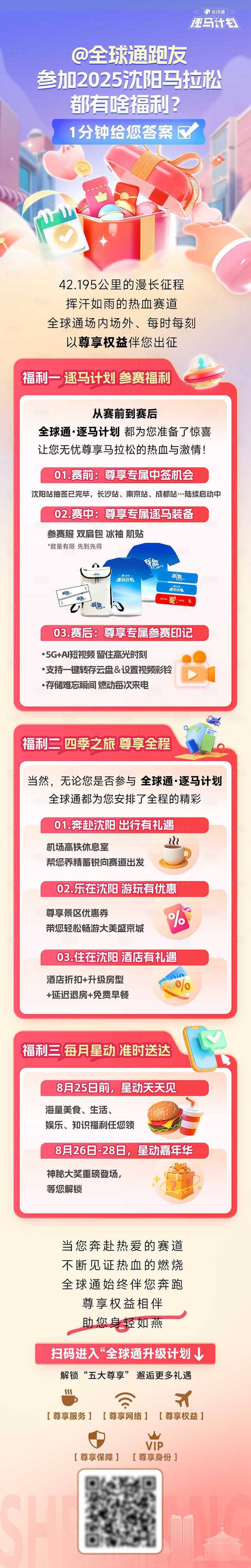 源文件下载【享设计】搜索编号：24200032749879085【全球通跑友领福利长图海报】