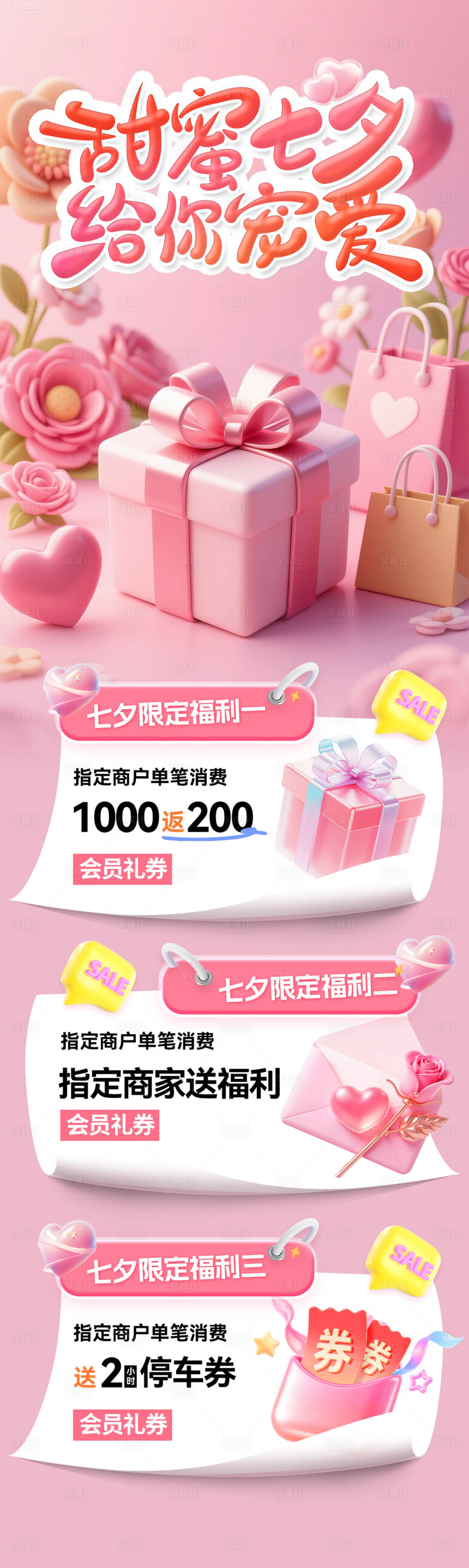 源文件下載【享設計】搜索編號：28440032679238651【甜蜜七夕活動海報】