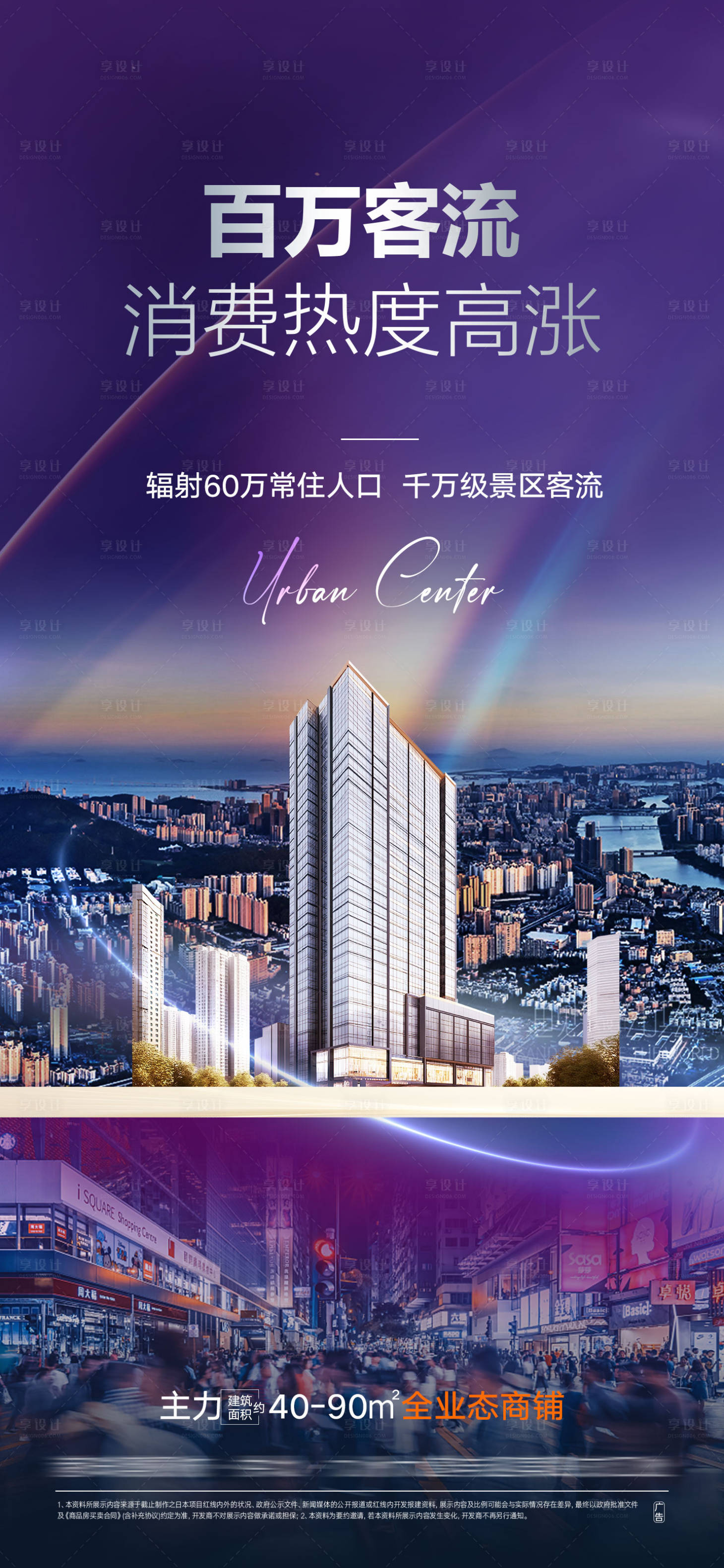 源文件下载【享设计】搜索编号：73690032309966950【地产客流业态商铺价值点海报】