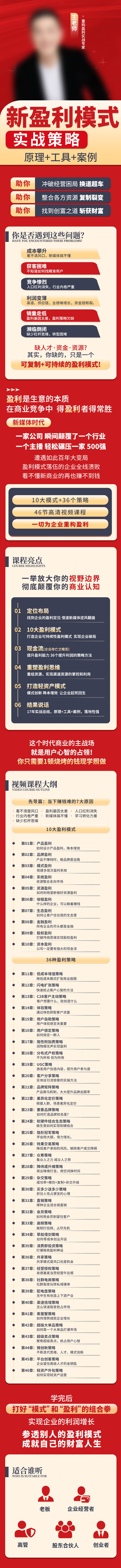 源文件下載【享設計】搜索編號：53180032592063364【盈利模式課程長圖】