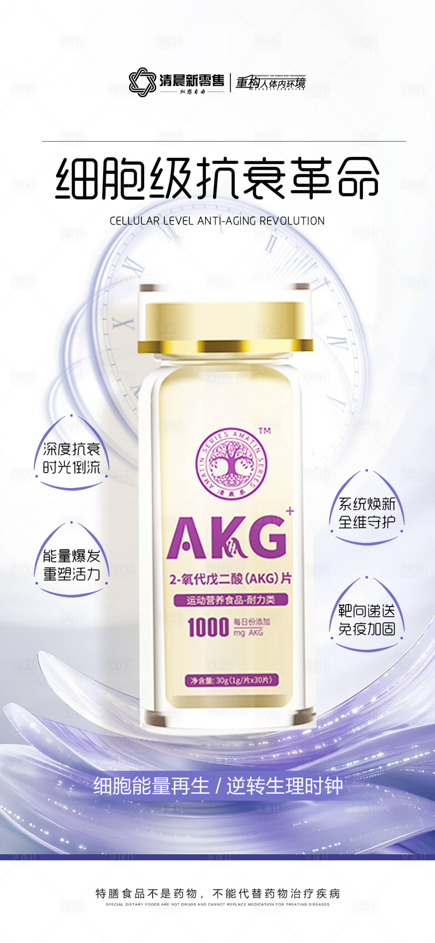 源文件下载【享设计】搜索编号：82330032628016234【紫色产品功效海报】