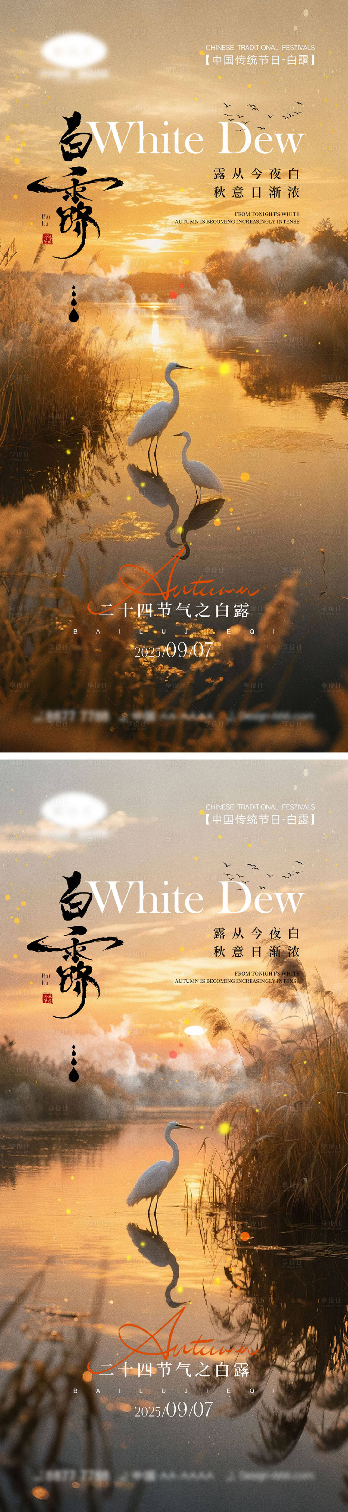 源文件下載【享設計】搜索編號：38770032692599833【白露節氣海報】