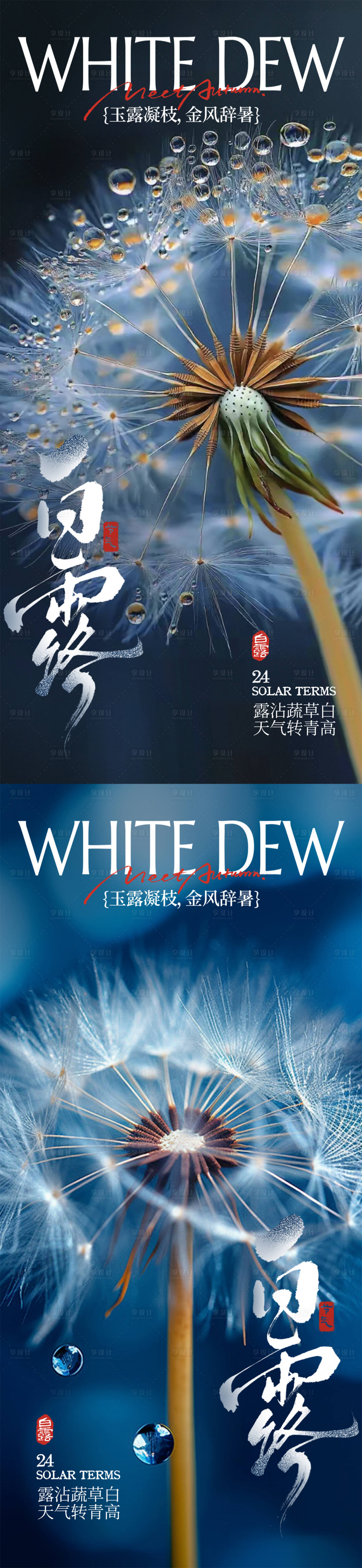 源文件下载【享设计】搜索编号：37040032821538374【白露系列海报】