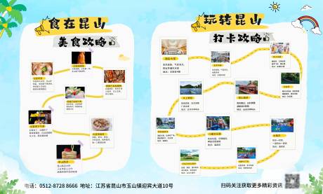 源文件下载【享设计】搜索编号：35030032413131200【旅游打卡游玩美食线图攻略】