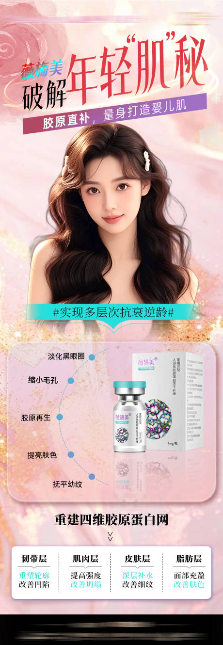 源文件下载【享设计】搜索编号：87790032322381727【医美薇旖美产品海报】