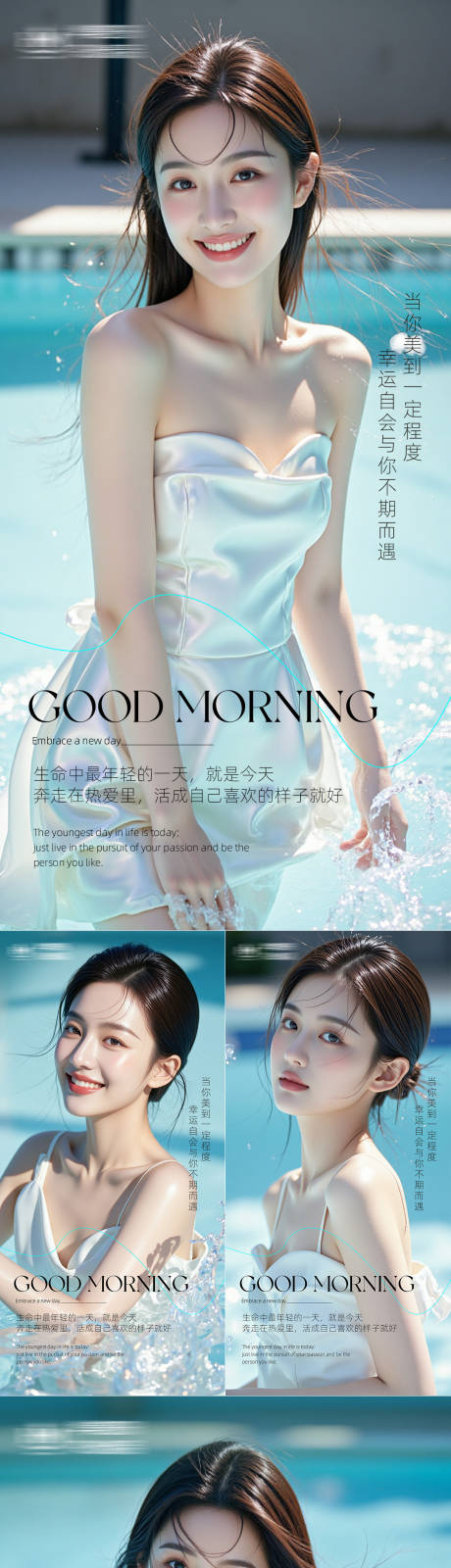 源文件下载【享设计】搜索编号：87060032575932234【医美早安海报日签系列】