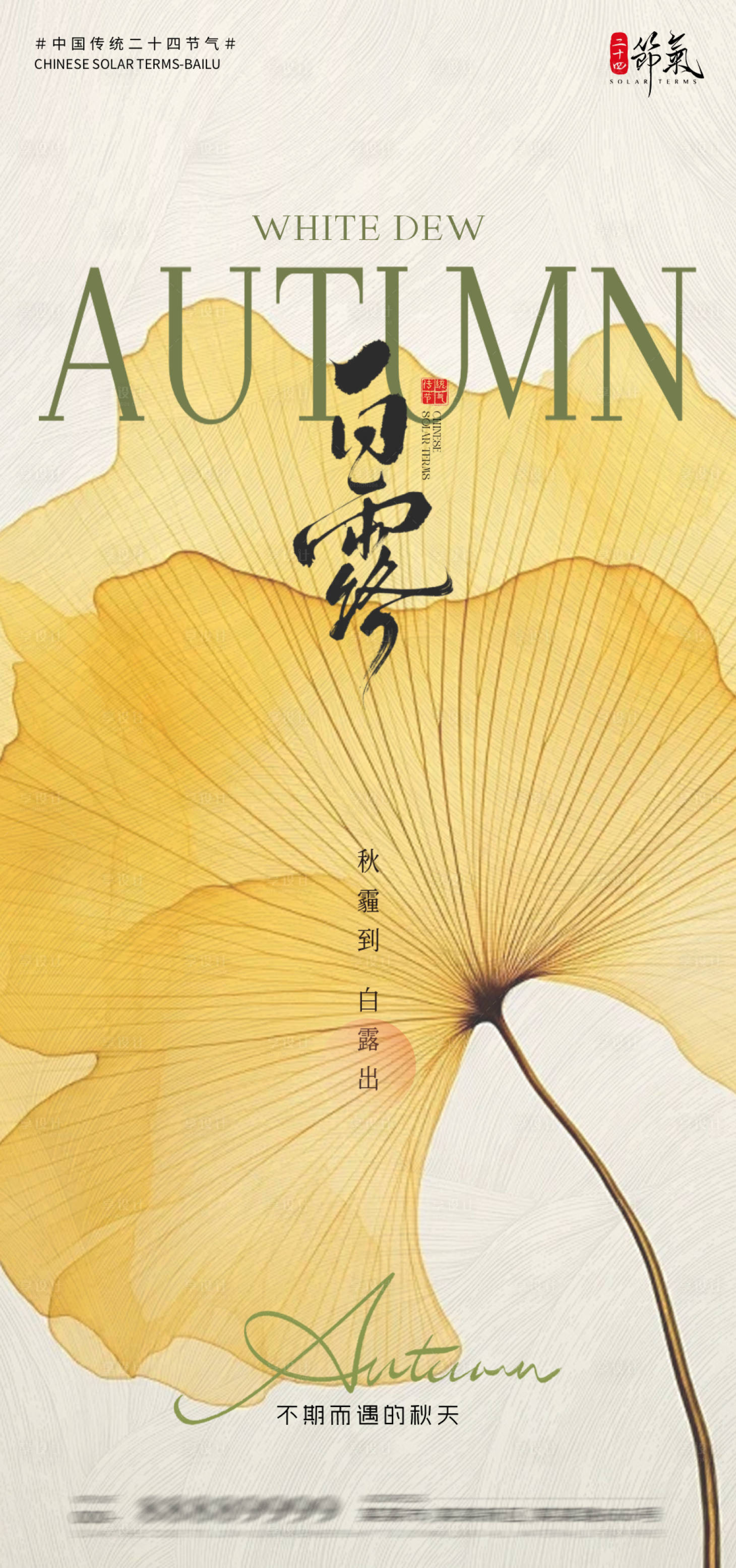 源文件下载【享设计】搜索编号：40880032752909624【白露海报】