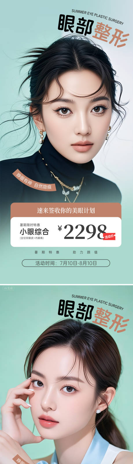 源文件下載【享設計】搜索編號：60290032784961296【醫美雙眼皮活動海報】