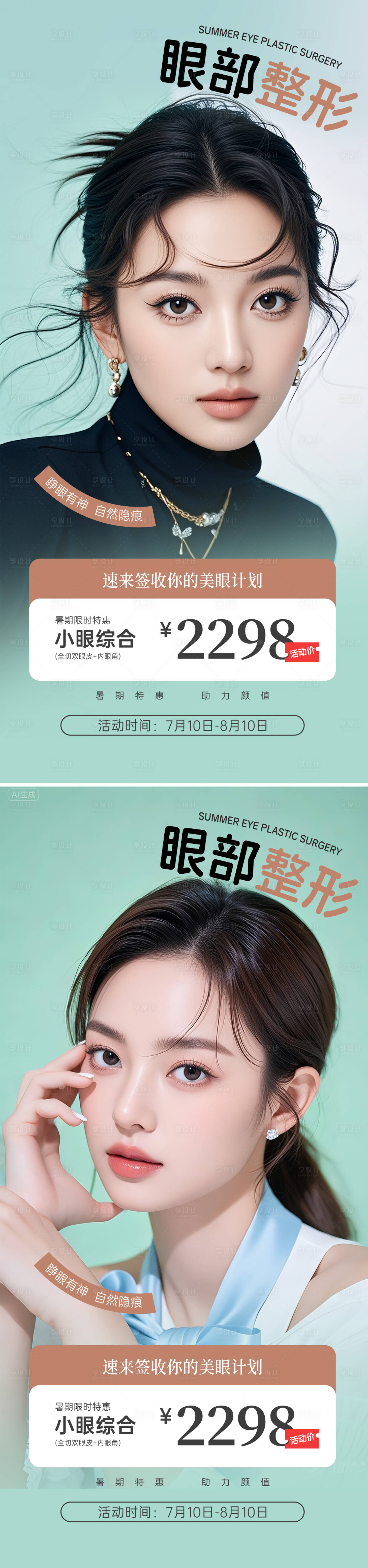 源文件下载【享设计】搜索编号：60290032784961296【医美双眼皮活动海报】