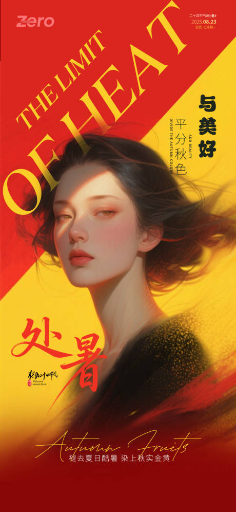 源文件下載【享設計】搜索編號：67040032503501965【處暑海報】
