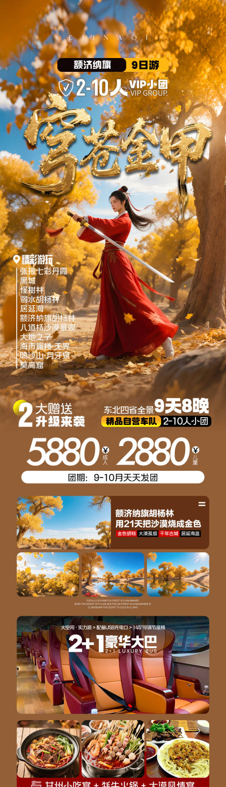 源文件下载【享设计】搜索编号：95690032787768662【苍穹金甲额济纳旗旅游海报】