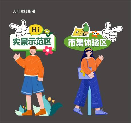 源文件下載【享設計】搜索編號：28550032820428704【人形指引牌】