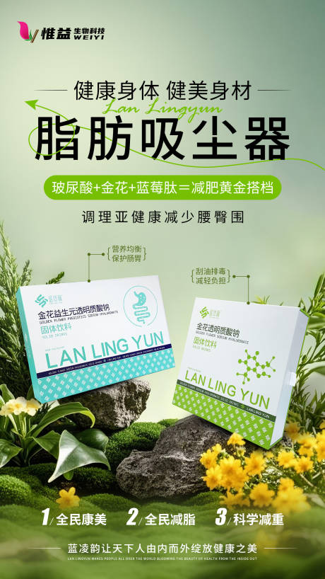 源文件下载【享设计】搜索编号：73150032656312104【玻尿酸减肥产品海报】