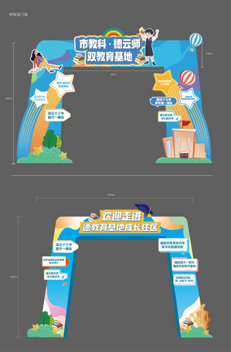 源文件下载【享设计】搜索编号：60480032499037083【学校活动龙门架】