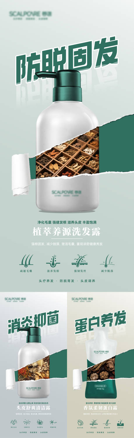 源文件下載【享設計】搜索編號：19020032362212930【洗發產品系列稿創意 】