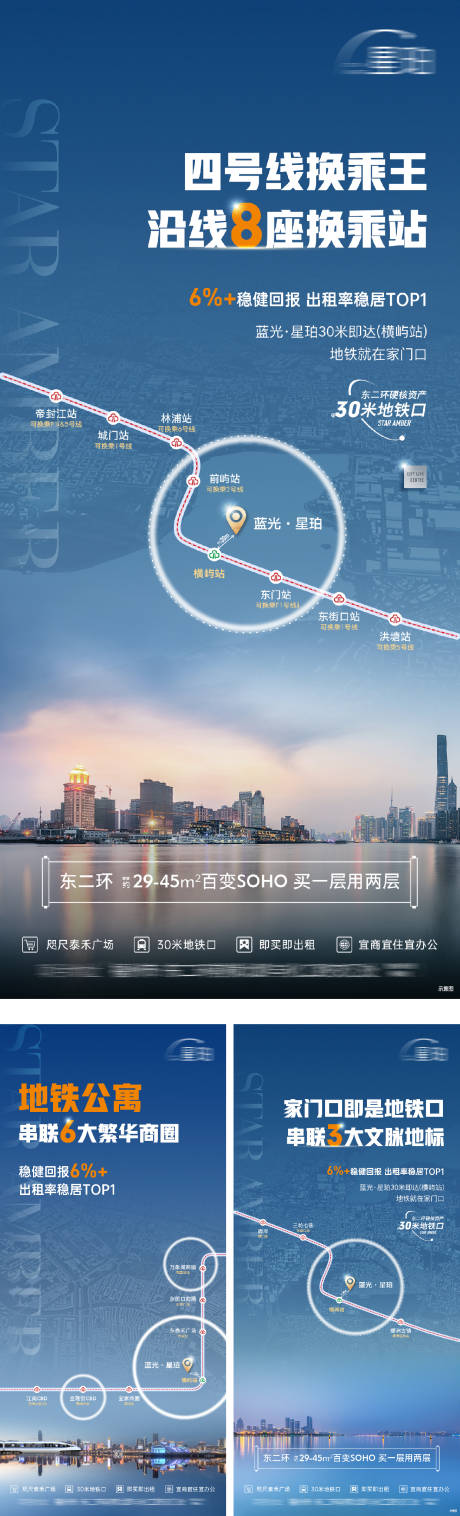 源文件下载【享设计】搜索编号：55330032683512287【地铁区位区域价值点轴线主轴城市海报】