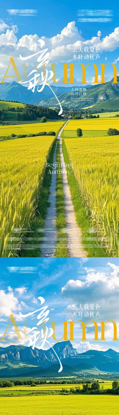 源文件下載【立秋節氣海報  】編號：47850032279197394
