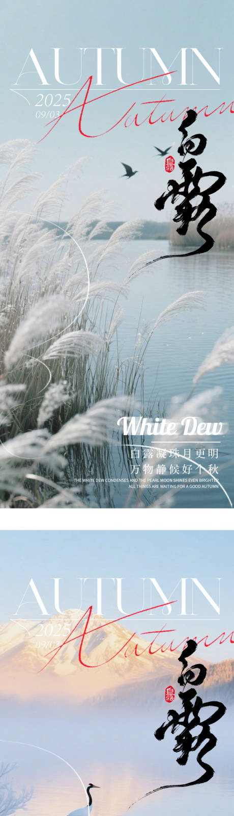 源文件下載【享設計】搜索編號：30840032790638690【白露節氣系列海報】