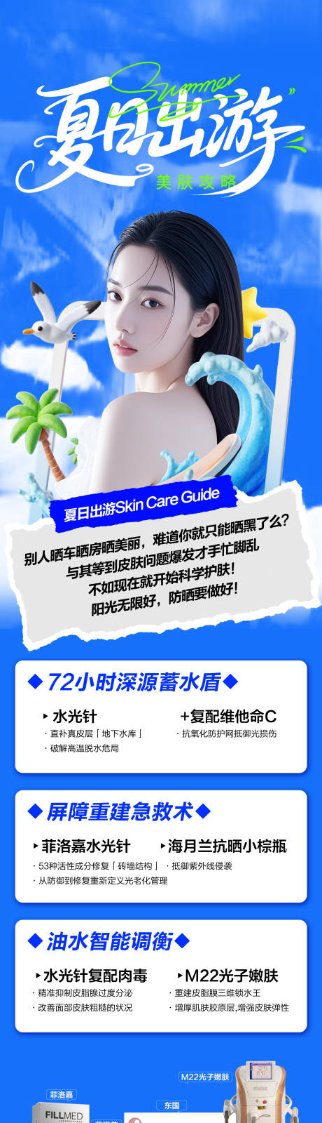 源文件下载【享设计】搜索编号：89020032276217302【夏日出游美肤攻略】