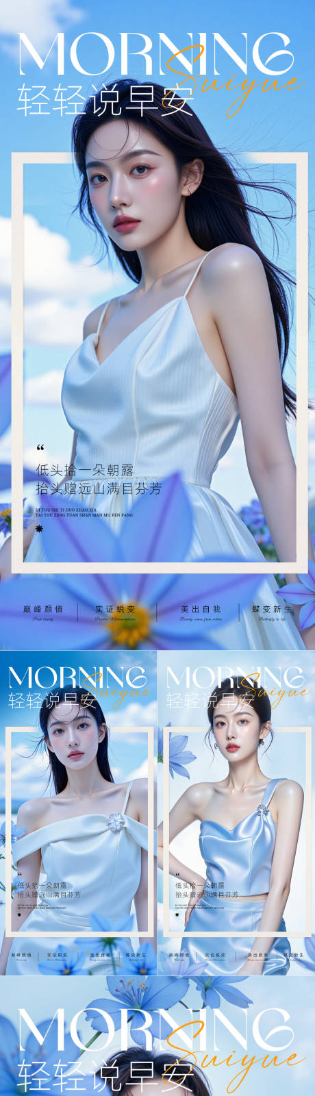 源文件下载【享设计】搜索编号：11610032384586905【医美早安海报日签系列】