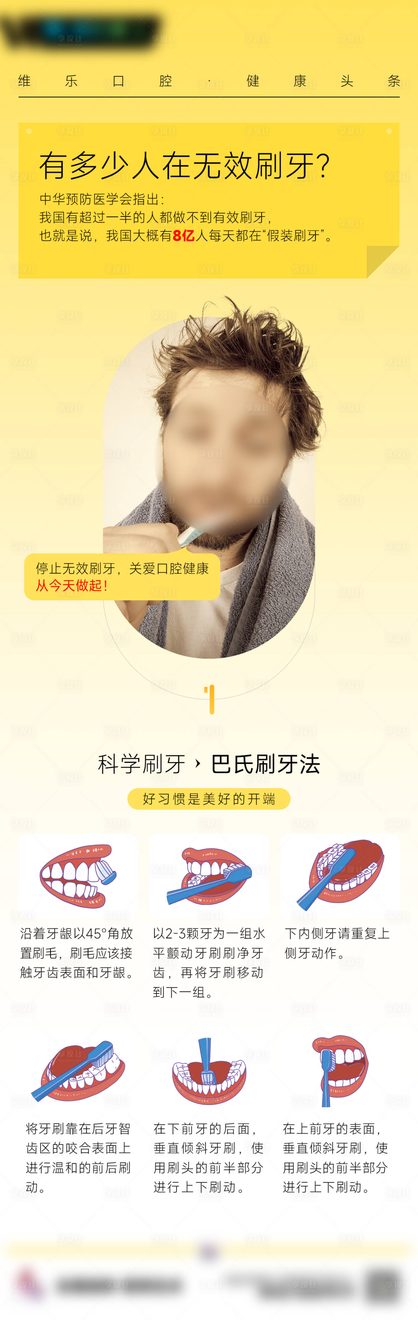源文件下载【享设计】搜索编号：62860032667492990【口腔常识海报】