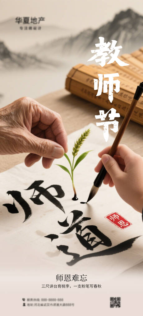 源文件下载【教师节海报】编号：72850032320518602