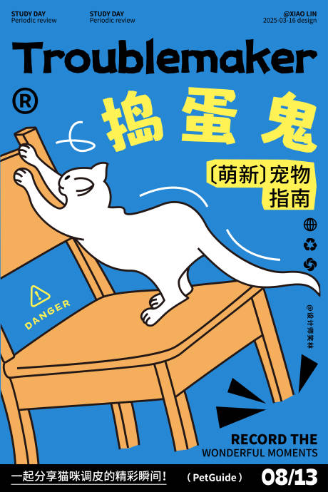 捣蛋鬼宠物猫咪海报设计
