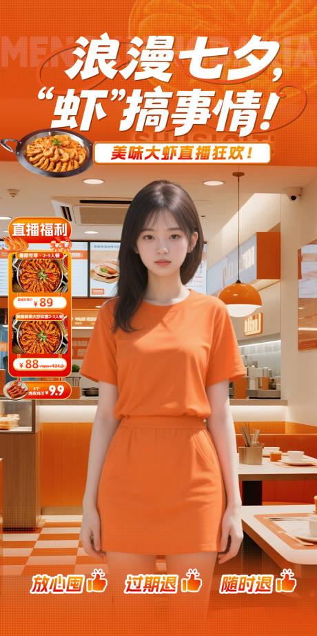 源文件下载【享设计】搜索编号：84090032805653024【七夕直播间海报】