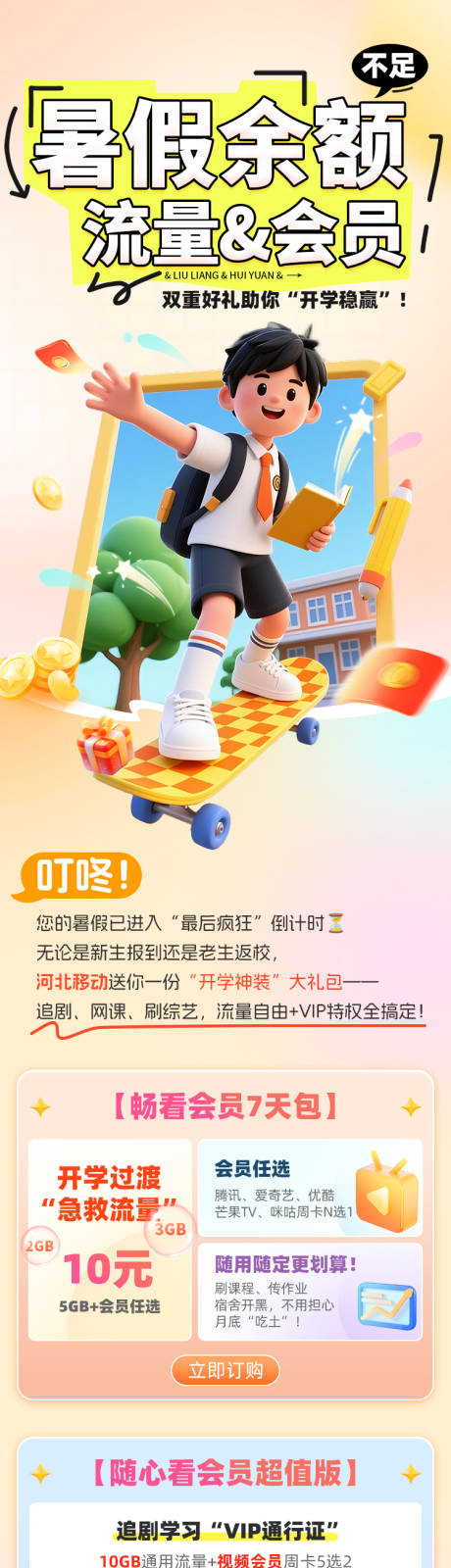 源文件下载【享设计】搜索编号：49870032667823622【通讯运营商会员权益宣传海报长图】