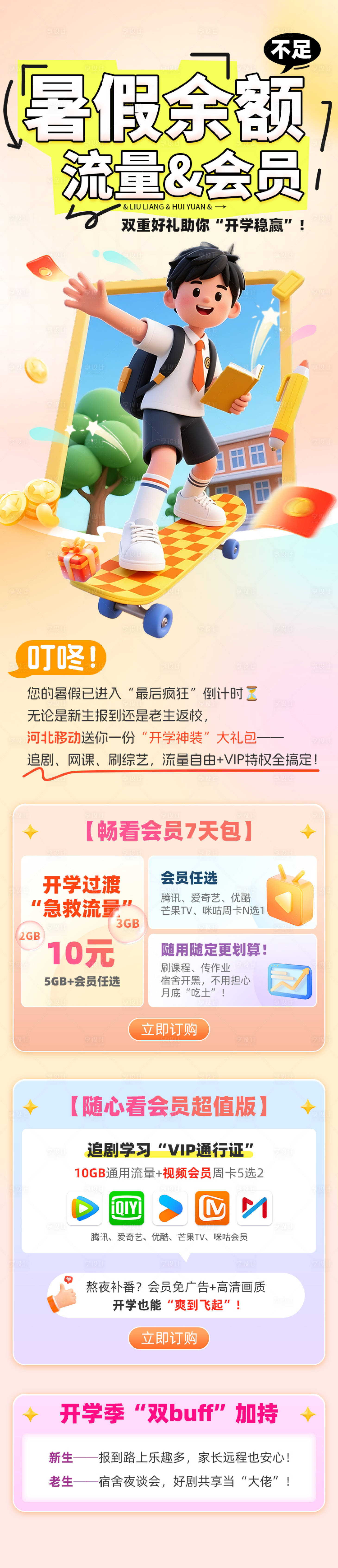 源文件下载【享设计】搜索编号：49870032667823622【通讯运营商会员权益宣传海报长图】