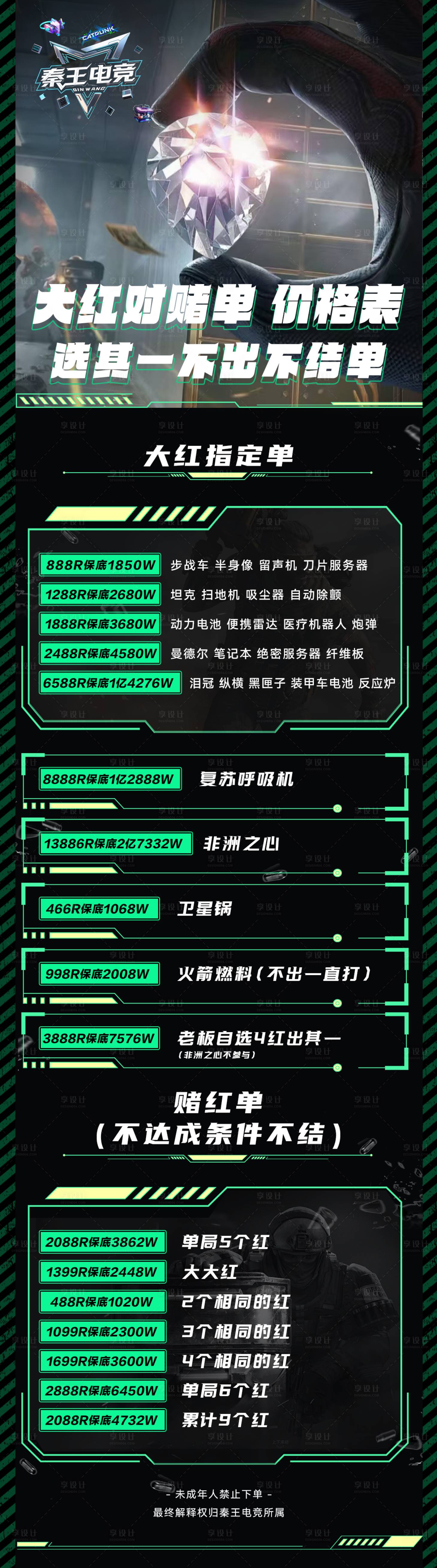 源文件下载【享设计】搜索编号：86030032350084830【三角洲赌红单价格表】