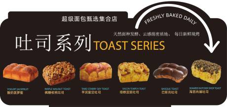 源文件下载【享设计】搜索编号：13840032767781112【烘焙店商品介绍海报展板】