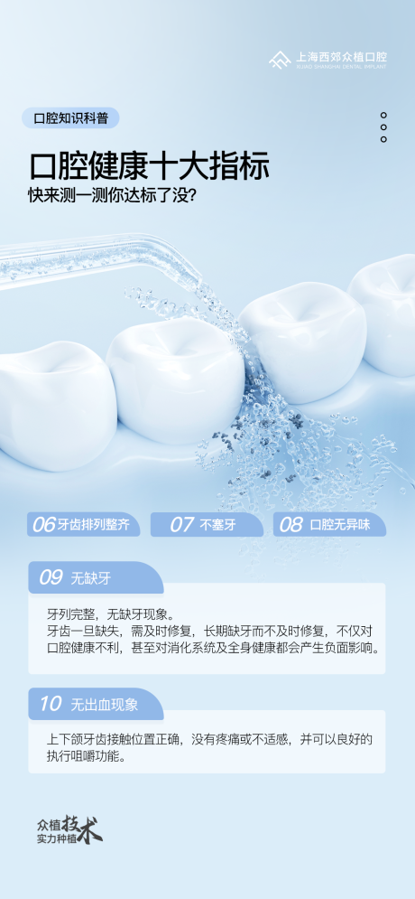 源文件下載【享設(shè)計】搜索編號：28140032314098918【口腔健康十大指標海報】
