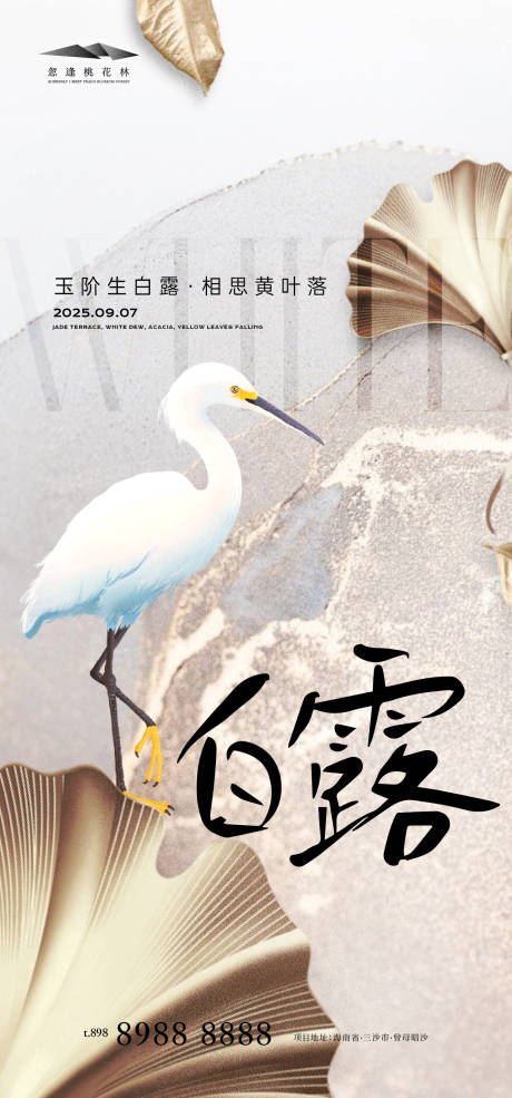 源文件下载【享设计】搜索编号：33030032753197013【白露海报】