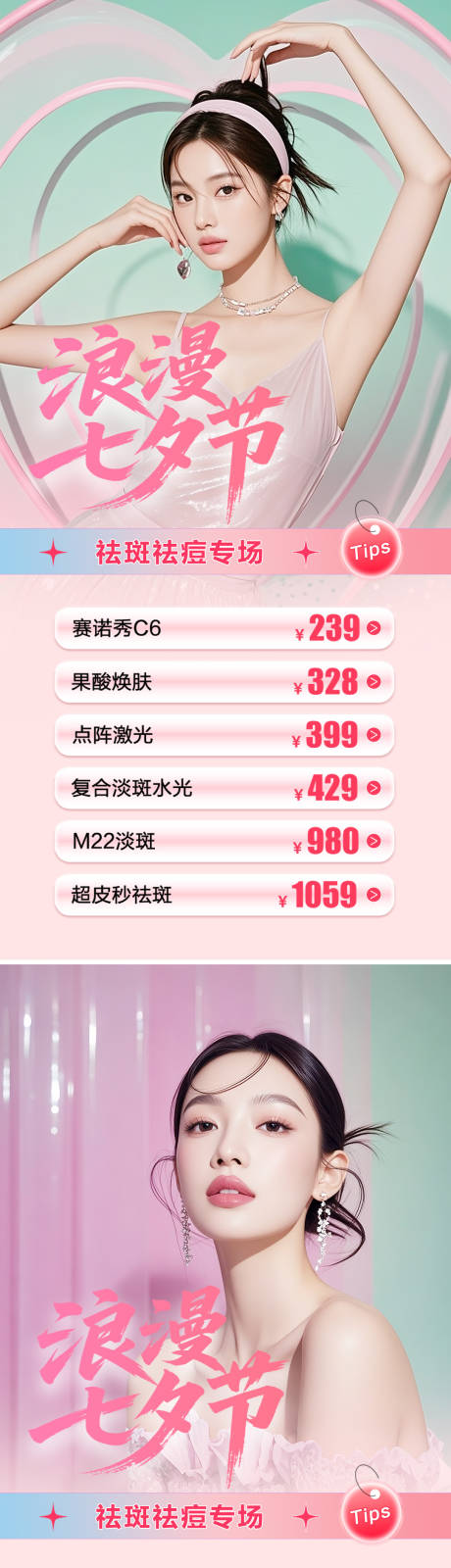源文件下载【享设计】搜索编号：22730032388396485【美业七夕节活动系列海报】