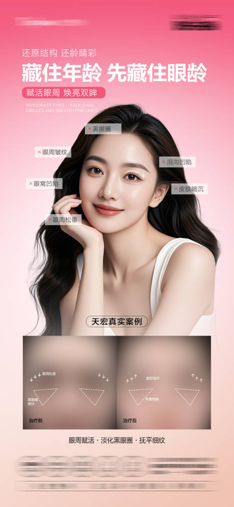 源文件下载【享设计】搜索编号：30340032533178575【眼周抗衰海报】