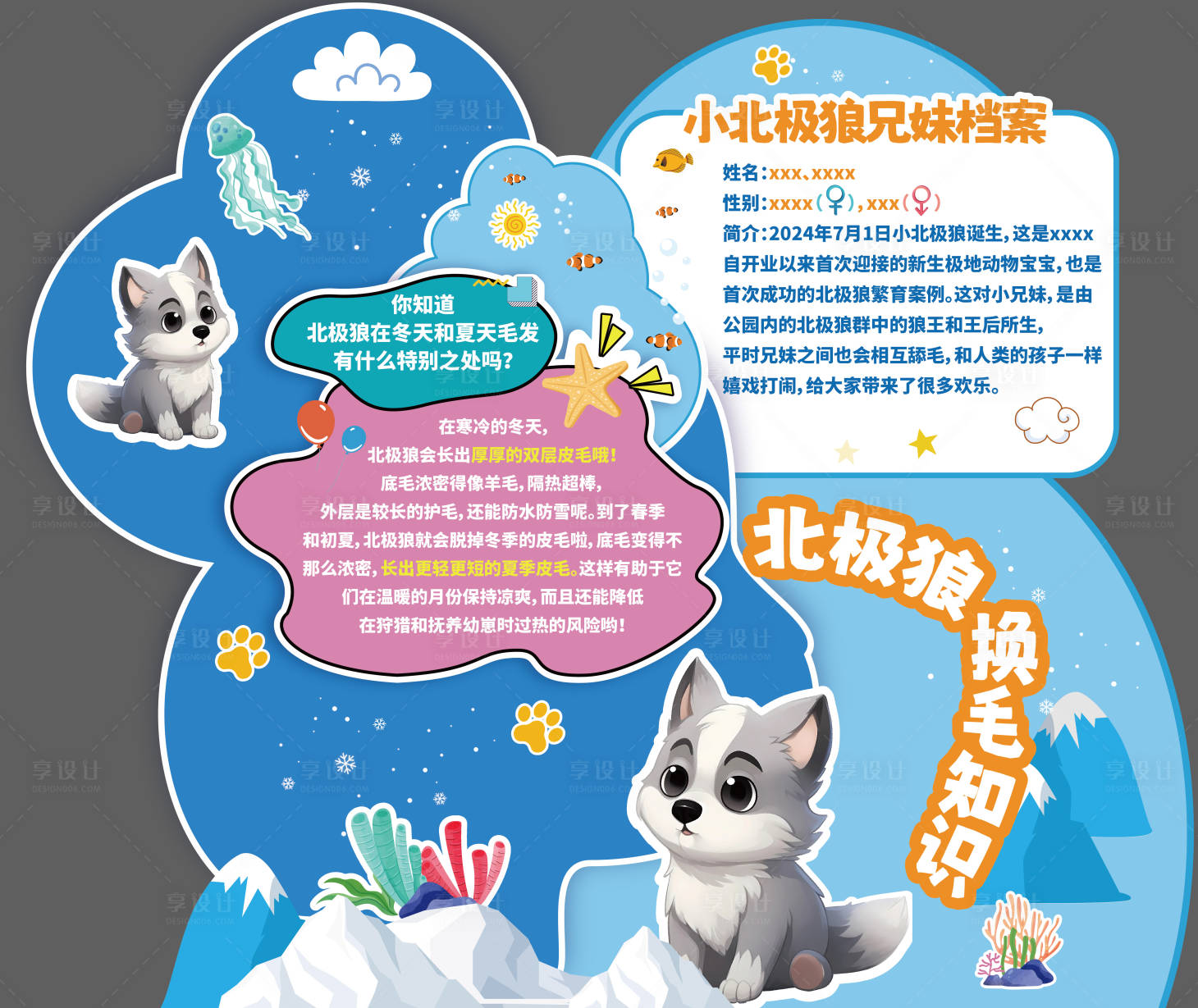 源文件下載【享設(shè)計】搜索編號：89600032335634312【動物異形展板】