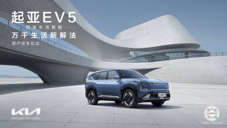 源文件下载【享设计】搜索编号：65000032657939993【EV5交车仪式主画面】