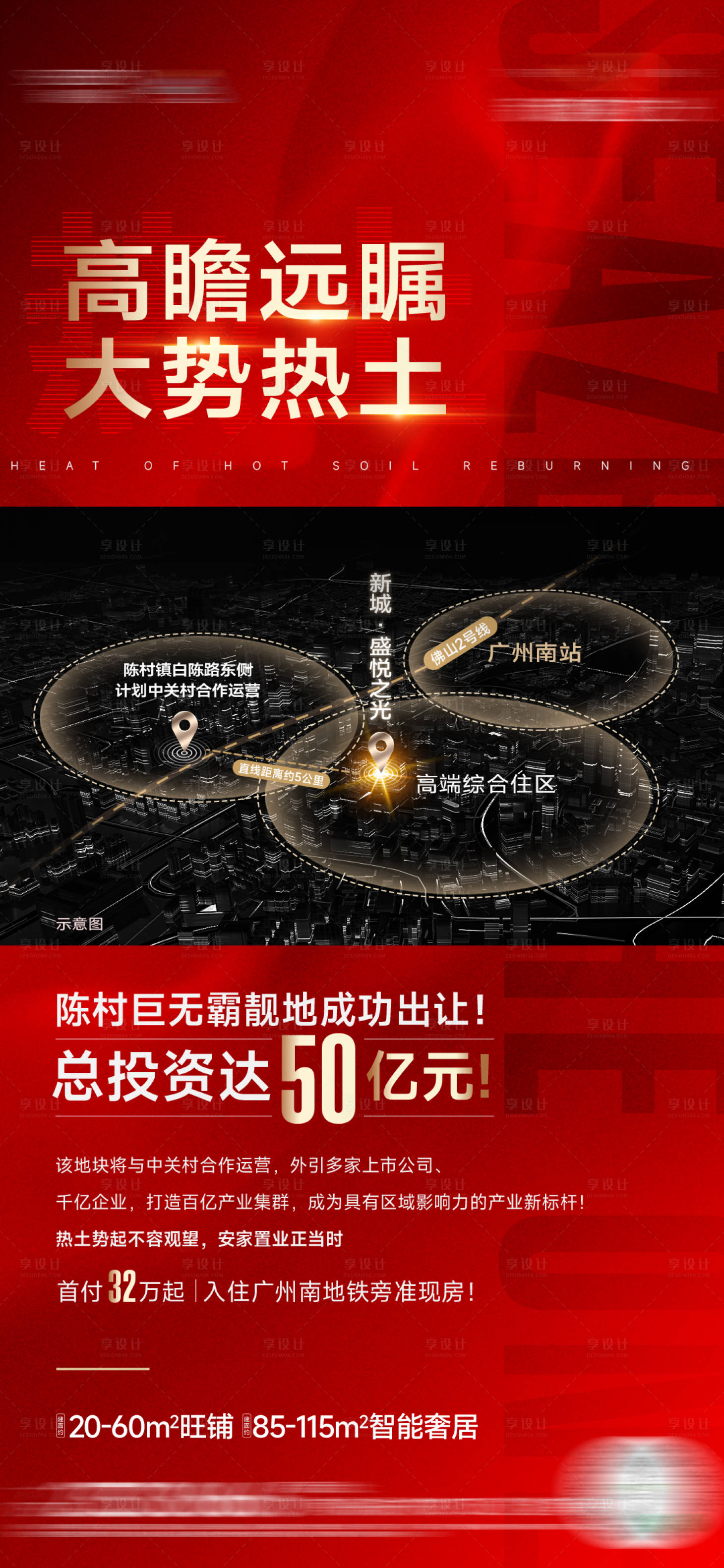 源文件下载【享设计】搜索编号：41400032669455693【地产重大利好新闻红金海报】