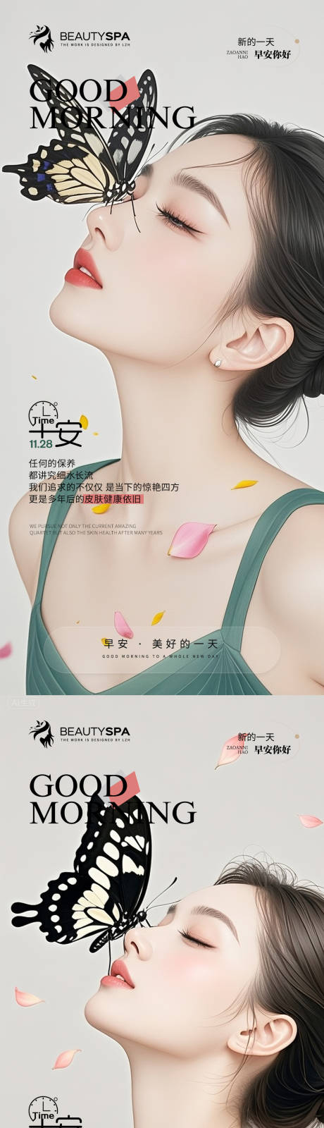 源文件下載【享設計】搜索編號：55020032654115896【醫美早安日簽海報】