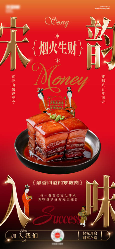 红烧肉东坡肉海报