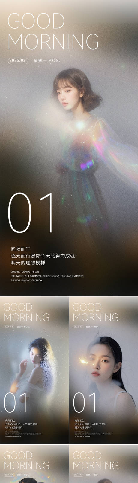 源文件下载【享设计】搜索编号：88550032787582696【医美早安人物系列海报】